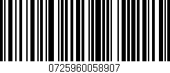 Código de barras (EAN, GTIN, SKU, ISBN): '0725960058907'