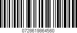 Código de barras (EAN, GTIN, SKU, ISBN): '0728619864560'
