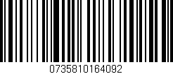 Código de barras (EAN, GTIN, SKU, ISBN): '0735810164092'