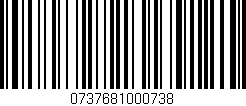 Código de barras (EAN, GTIN, SKU, ISBN): '0737681000738'