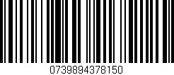 Código de barras (EAN, GTIN, SKU, ISBN): '0739894378150'