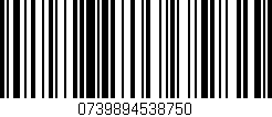Código de barras (EAN, GTIN, SKU, ISBN): '0739894538750'