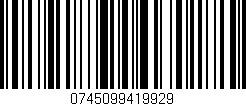 Código de barras (EAN, GTIN, SKU, ISBN): '0745099419929'
