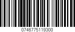 Código de barras (EAN, GTIN, SKU, ISBN): '0746775119300'