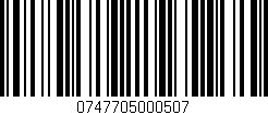 Código de barras (EAN, GTIN, SKU, ISBN): '0747705000507'