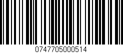 Código de barras (EAN, GTIN, SKU, ISBN): '0747705000514'