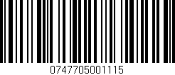 Código de barras (EAN, GTIN, SKU, ISBN): '0747705001115'
