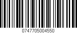 Código de barras (EAN, GTIN, SKU, ISBN): '0747705004550'
