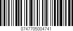 Código de barras (EAN, GTIN, SKU, ISBN): '0747705004741'