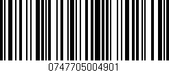 Código de barras (EAN, GTIN, SKU, ISBN): '0747705004901'