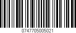 Código de barras (EAN, GTIN, SKU, ISBN): '0747705005021'