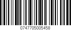 Código de barras (EAN, GTIN, SKU, ISBN): '0747705005458'