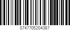 Código de barras (EAN, GTIN, SKU, ISBN): '0747705204387'