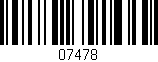 Código de barras (EAN, GTIN, SKU, ISBN): '07478'