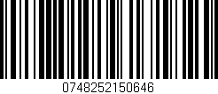 Código de barras (EAN, GTIN, SKU, ISBN): '0748252150646'