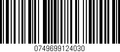 Código de barras (EAN, GTIN, SKU, ISBN): '0749699124030'