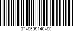 Código de barras (EAN, GTIN, SKU, ISBN): '0749699140498'