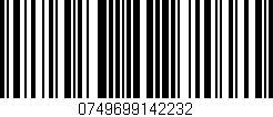 Código de barras (EAN, GTIN, SKU, ISBN): '0749699142232'