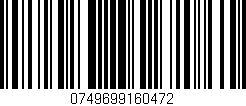 Código de barras (EAN, GTIN, SKU, ISBN): '0749699160472'
