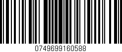 Código de barras (EAN, GTIN, SKU, ISBN): '0749699160588'