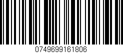 Código de barras (EAN, GTIN, SKU, ISBN): '0749699161806'