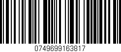 Código de barras (EAN, GTIN, SKU, ISBN): '0749699163817'