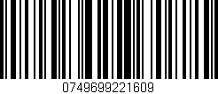 Código de barras (EAN, GTIN, SKU, ISBN): '0749699221609'