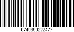 Código de barras (EAN, GTIN, SKU, ISBN): '0749699222477'