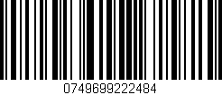 Código de barras (EAN, GTIN, SKU, ISBN): '0749699222484'