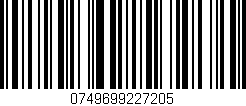 Código de barras (EAN, GTIN, SKU, ISBN): '0749699227205'