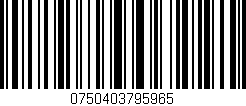 Código de barras (EAN, GTIN, SKU, ISBN): '0750403795965'
