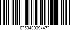Código de barras (EAN, GTIN, SKU, ISBN): '0750408394477'