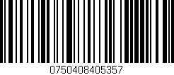 Código de barras (EAN, GTIN, SKU, ISBN): '0750408405357'