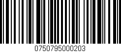 Código de barras (EAN, GTIN, SKU, ISBN): '0750795000203'