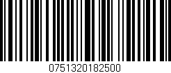 Código de barras (EAN, GTIN, SKU, ISBN): '0751320182500'