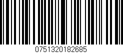 Código de barras (EAN, GTIN, SKU, ISBN): '0751320182685'