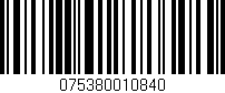 Código de barras (EAN, GTIN, SKU, ISBN): '075380010840'