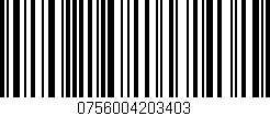 Código de barras (EAN, GTIN, SKU, ISBN): '0756004203403'
