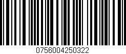 Código de barras (EAN, GTIN, SKU, ISBN): '0756004250322'