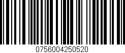 Código de barras (EAN, GTIN, SKU, ISBN): '0756004250520'