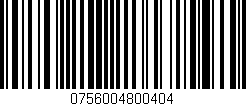 Código de barras (EAN, GTIN, SKU, ISBN): '0756004800404'