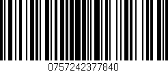 Código de barras (EAN, GTIN, SKU, ISBN): '0757242377840'
