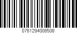 Código de barras (EAN, GTIN, SKU, ISBN): '0761294008508'
