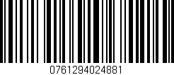 Código de barras (EAN, GTIN, SKU, ISBN): '0761294024881'