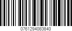 Código de barras (EAN, GTIN, SKU, ISBN): '0761294083840'