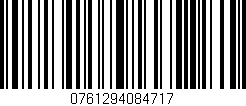 Código de barras (EAN, GTIN, SKU, ISBN): '0761294084717'