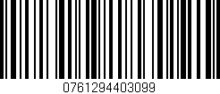 Código de barras (EAN, GTIN, SKU, ISBN): '0761294403099'