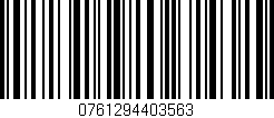 Código de barras (EAN, GTIN, SKU, ISBN): '0761294403563'