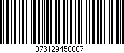 Código de barras (EAN, GTIN, SKU, ISBN): '0761294500071'