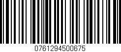 Código de barras (EAN, GTIN, SKU, ISBN): '0761294500675'